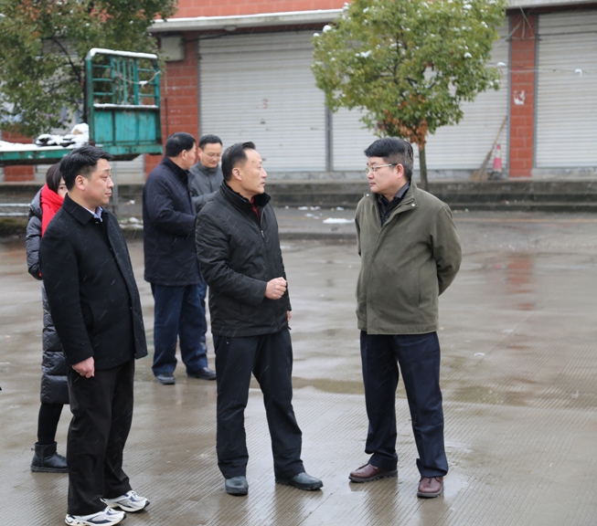 刘大群常务副市长冒雪视察港华路加气站